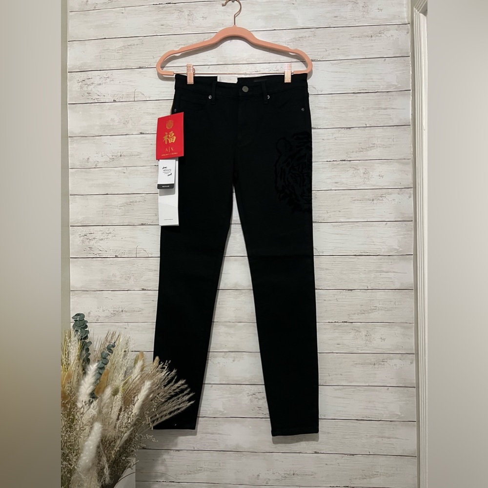 Armani Exchange Black Skinny Jeans